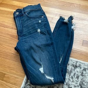 Express ripped skinny jeans